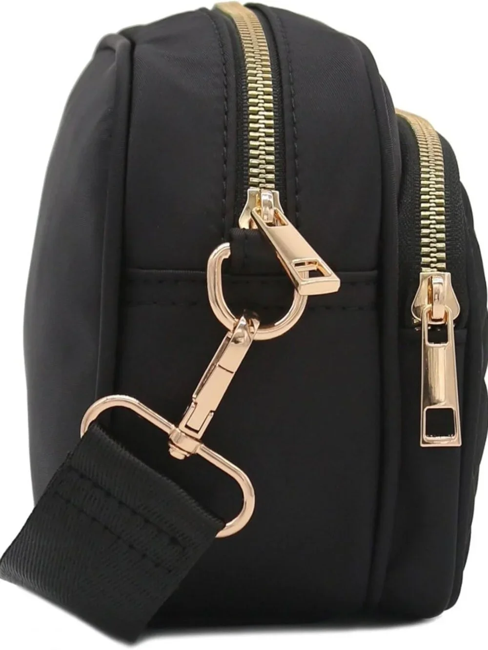Stylish Quilted Nylon Crossbody Bag with Wide Adjustable Strap - Perfect for